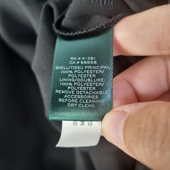 LAUREN RALPH LAUREN Womens SZ 14 Black Faux-Wrap Jumpsuit NWT MSRP $225 - Picture 11 of 12